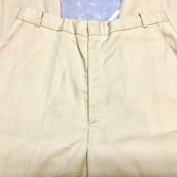 3/$32 VTG 70s GATOR of FLORIDA Khaki Straight Leg Chino Style Dress Pants 28/31 - Picture 4 of 10